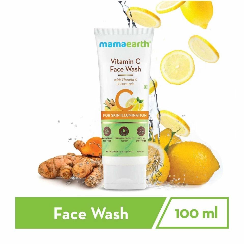 Mamaearth Vitamin C Face Wash with Vitamin C and Turmeric - 100 ml