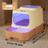 Fully Enclosed Extra Large Cat Litter Box with UV Sterilization and Foldable Drawer Design