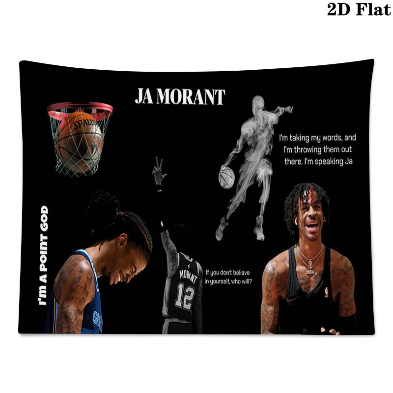 Ja Morant Poster Wall Tapestry Aesthetic Wall Hanging Printed Fabric Blanket Decorative Tapestries for Bedroom Living Room Home Decor