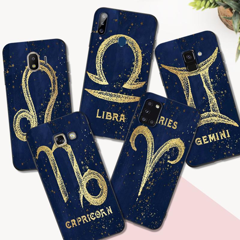 Черный чехол из ТПУ для Samsung Galaxy A6 A8 A9 2018 плюс знак созвездия