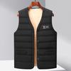 Fleece Vest Men's Warm Base Top V-neck Single-breasted Thickened Vest Casual Jacket Middle-aged and Young Horse Clip