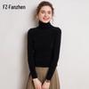 Fanzhen Women's 100% Cashmere Elegant Roll Neck Sweater
