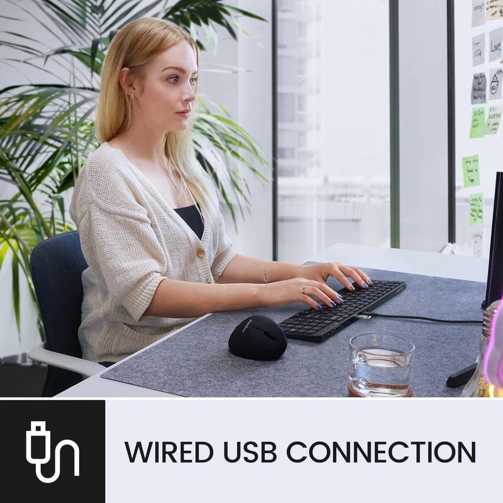Perixx Keyboard Wired Pantograph Key Slim Design Type C Hub x 2 Included Guaranteed English Layout Black PERIBOARD-215BUS USB-A & [Genuine Product]