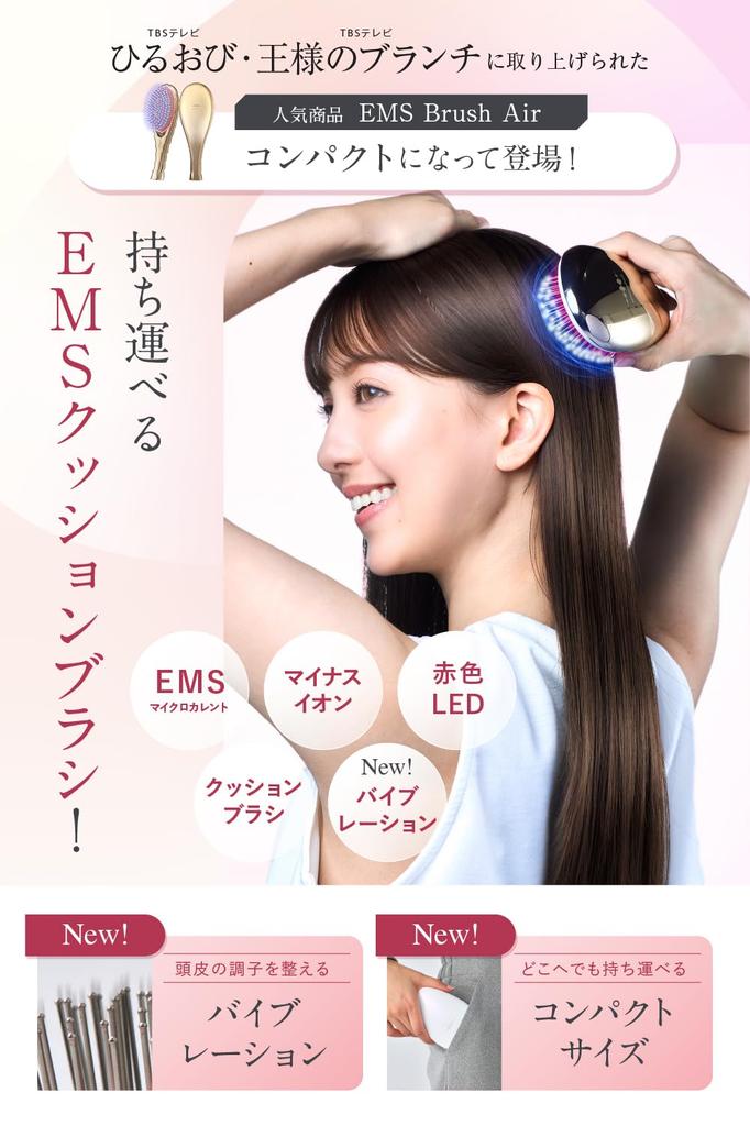 Представляем новую мини-щетку EMS wavewave ems ионная красная гладкая подушка Подарок на день рождения щетка, портативная, уход, светодиодная, волосы, щетка, расческа, день рождения, женщина,