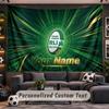 Wall Hanging Tapestry Custom NameIreland Rugby Pattern Personalized Printed Fabric Wall Decor
