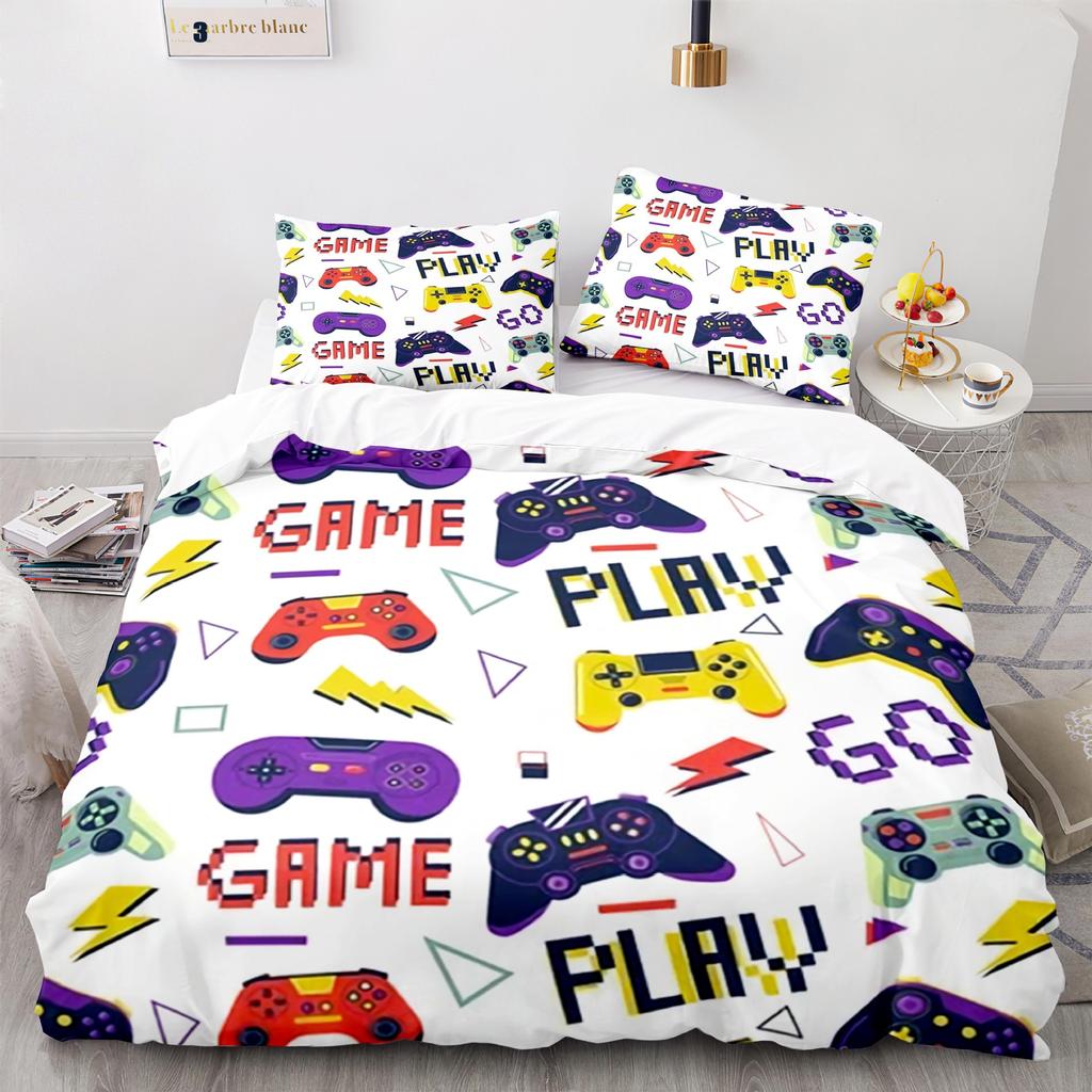 Cool Gamepad 3D Bedding Set Duvet Cover Pillowcases Polyester Quilt Cover Room Decor For Teens Single Double Twin Queen King