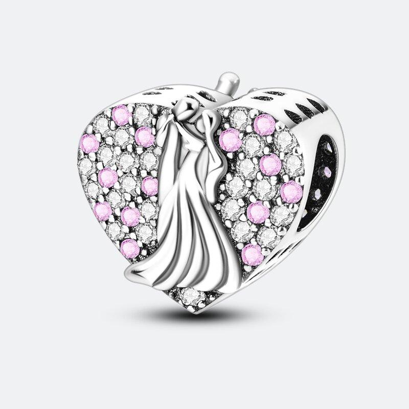 Стерлингового серебра 925 пробы, Золотая подвеска, Корона, семейное дерево, защитная цепочка, полые бусины, подходят для оригинальных новых браслетов, женские ювелирные изделия, сделай сам