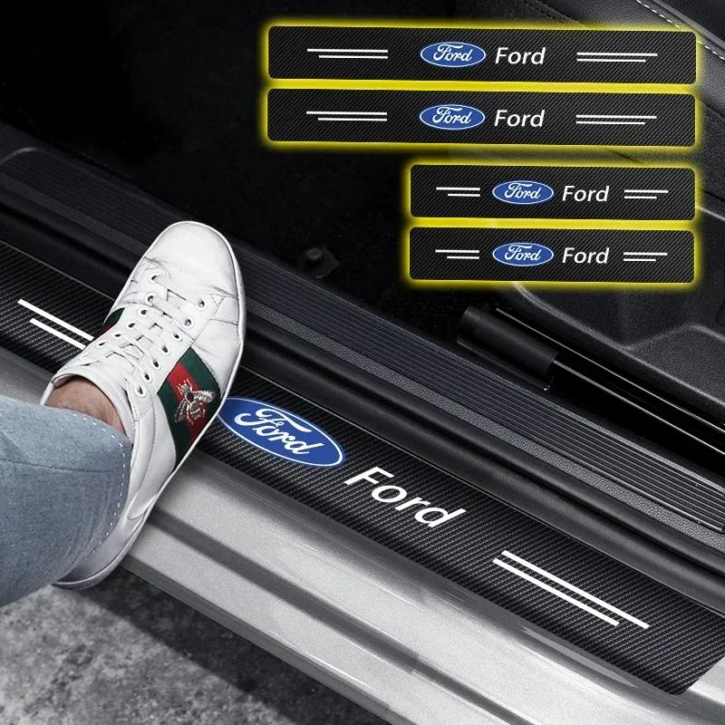 Горячая Наклейка на Автомобиль Для Ford Пороги Автомобиля Защитная Полоса от Наступания Автоаксессуары Для Ford Escape Kuga Mondeo Ecosport