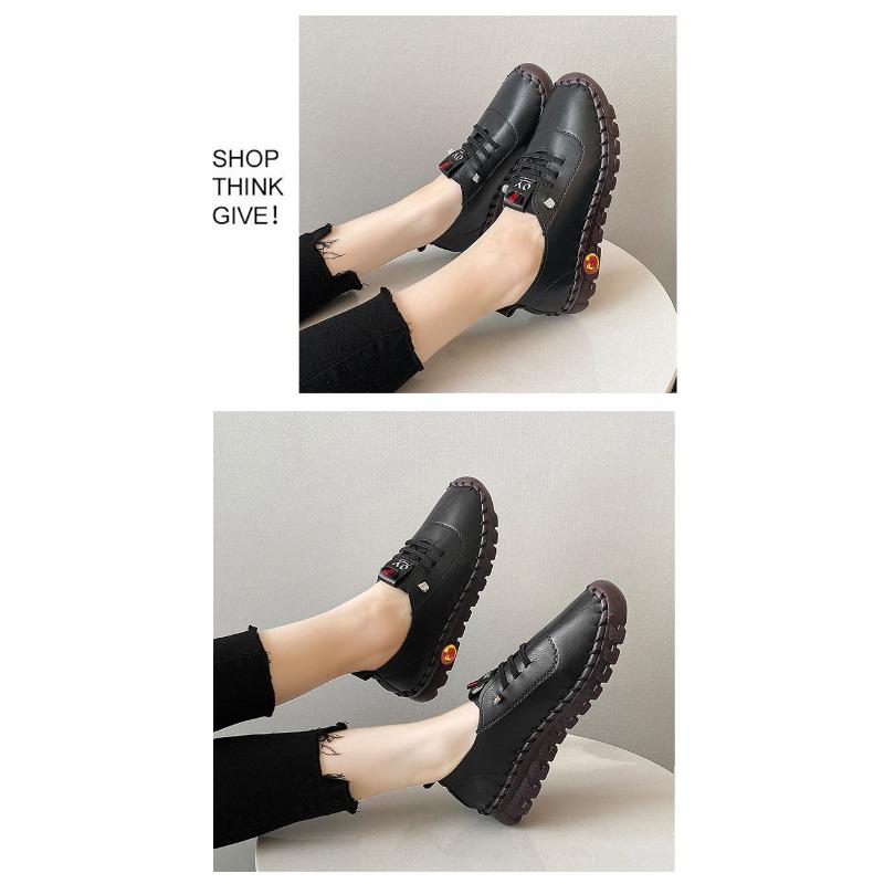 Large Size Spring and Summer Cow Tendon Soft Soled Mom Shoes, Women's Casual Versatile Single Shoes