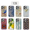 Роскошный чехол для телефона в горошек в стиле Y2K для iPhone 17 16e 16 15 14 13 12 11 X XS XR XSMAX 7 8 Air Pro Max Plus Роскошный двухслойный