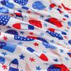 0 to 24 Months Baby Girls Smocked Spaghetti Strap Bodysuit Ice Cream Flag Print Summer Triangle Romper Newborn Infant Crawling Outfit