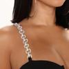 1Pcs Round Rhinestone Bra Straps Hollow Lingerie Decoration Fashion Dress Jewelry Wedding Outfit