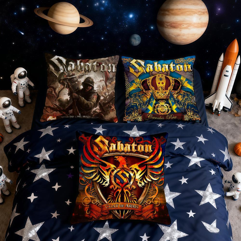S-Sabaton-ES Band Наволочка для подушки Домашний Офис Удобный Скандинавская Простота Хит На молнии Наволочка