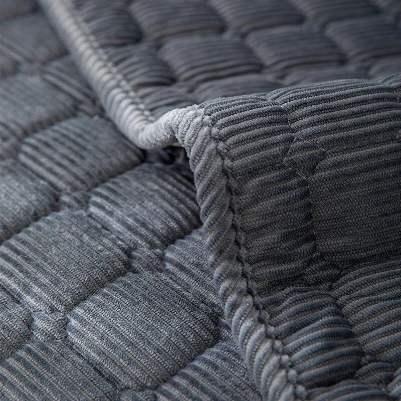 Утолщенная вельветовая подушка для дивана, четыре сезона, однотонный плюшевый нескользящий чехол для дивана для гостиной, теплая дышащая спинка дивана