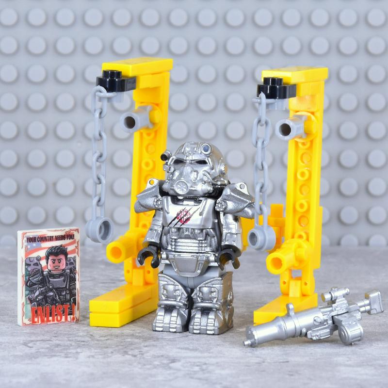 X-01 Военные Солдаты Мини Экшн Фигурки fallouted Рыцари Модельные Фигурки Оружие Роботы Меха Конструктор Кирпичики Игрушки