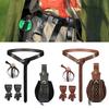 Renaissance Belt with Potion Bottles Adjustable Faux Leather Waist Bag Halloween Viking Costume Accessory