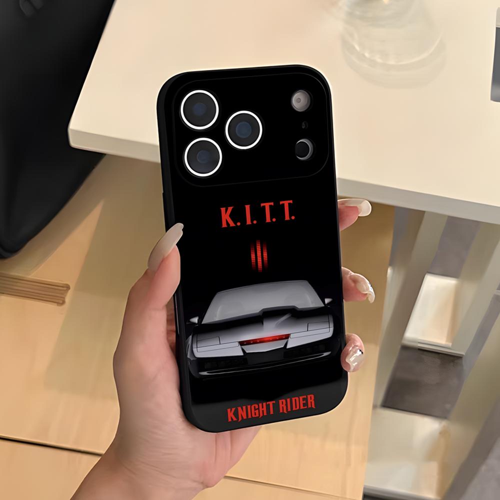 Чехол для телефона Knight Rider KITT для IPhone 17 Air 16 E Pro Max 15 14 13 Mini 12 Pro 11 Max Plus Черный Мягкий