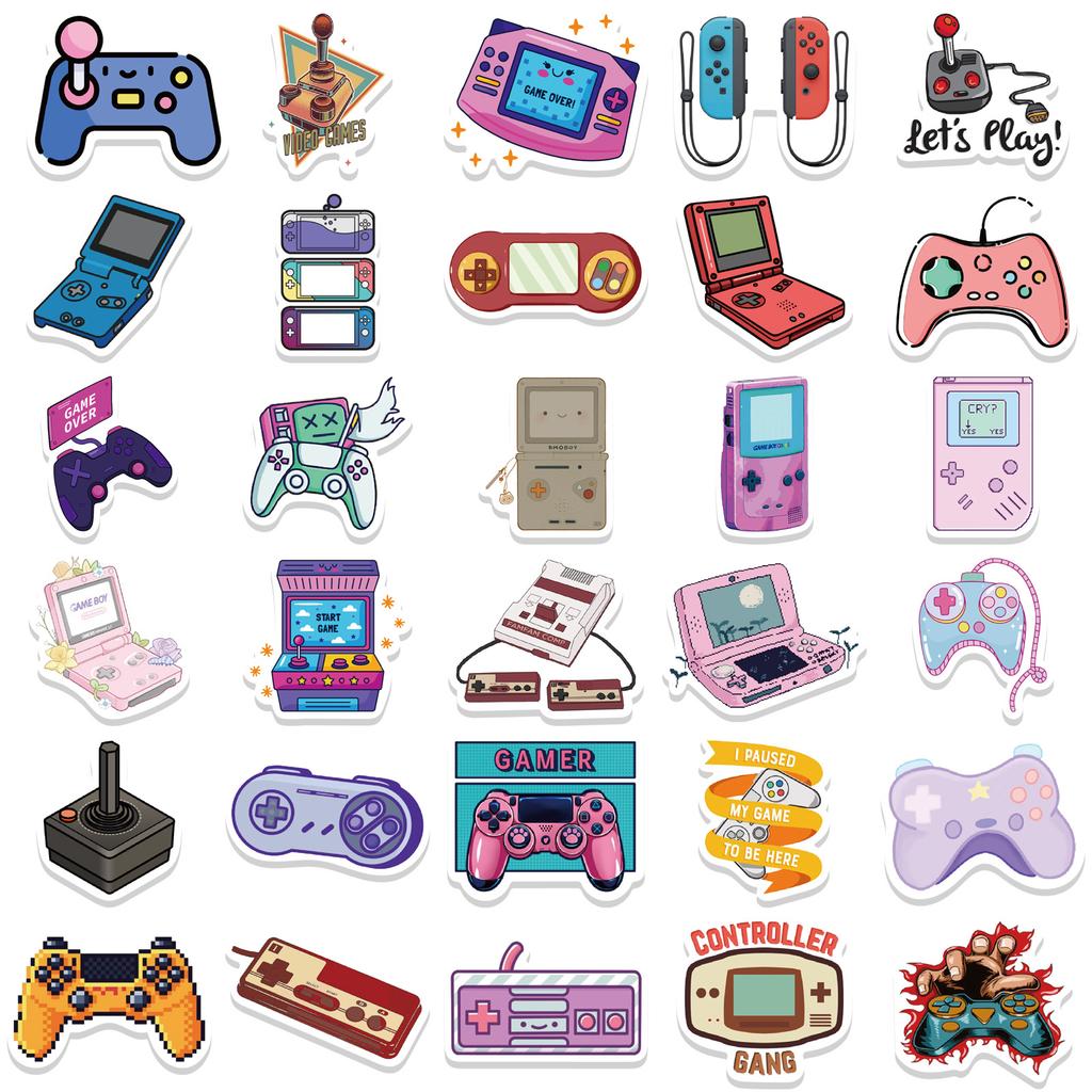 60 Color Gamepads Graffiti Stickers Suitcase Guitar Notebook DIY Waterproof Stickers