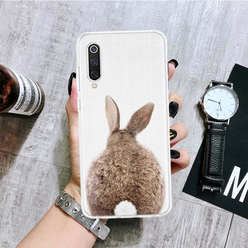 Cute White Baby Rabbits Phone Case For Xiaomi Redmi Note 15 14 13 12S 12 Pro Plus 11S 11E 11 11T 10S 10 Art Soft Pattern Cover R