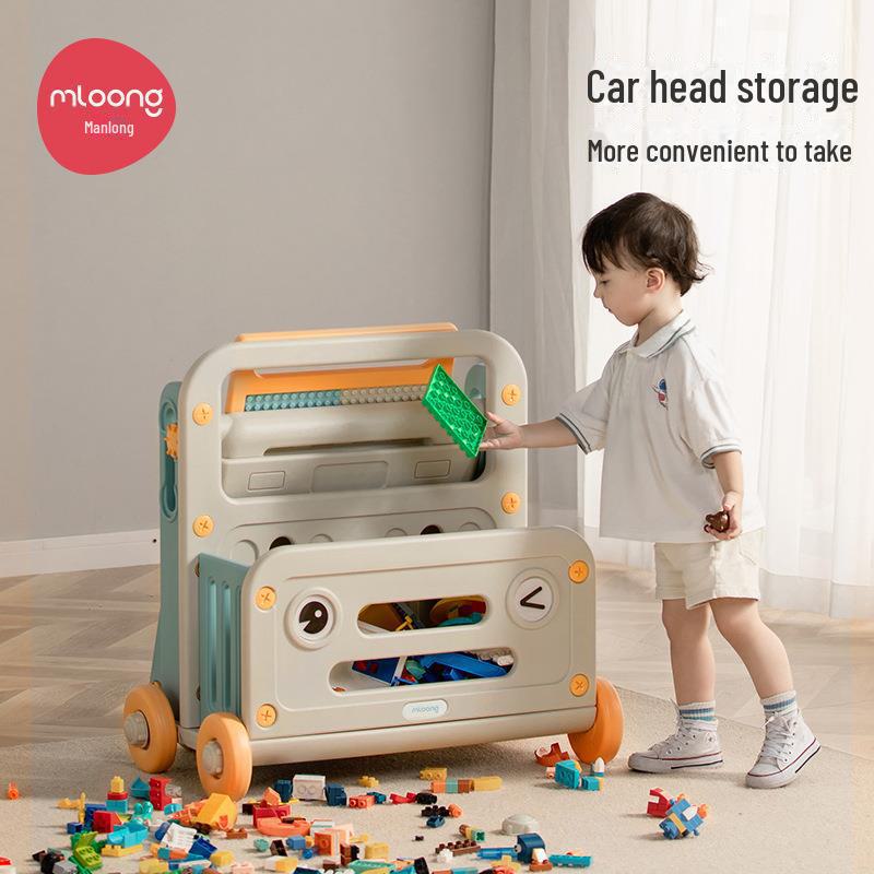 Детский складной стол-конструктор Manlong и доска для рисования - развивающая игрушка с крупными частицами для мальчиков и девочек