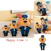 Cute Sheriff Labrador Plush Doll High-quality Pp Cotton Filling Super Soft Short Plush Fur Yellow/grey
