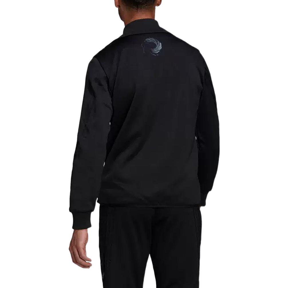 adidas X 007 Совместная повседневная однотонная куртка с длинным рукавом, мужская верхняя одежда, черный GN6810