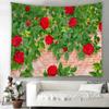 Красивый гобелен с цветком розы, настенный тканевый гобелен, ковер, художественное украшение для общежития, украшение для дома, гостиной, спальни