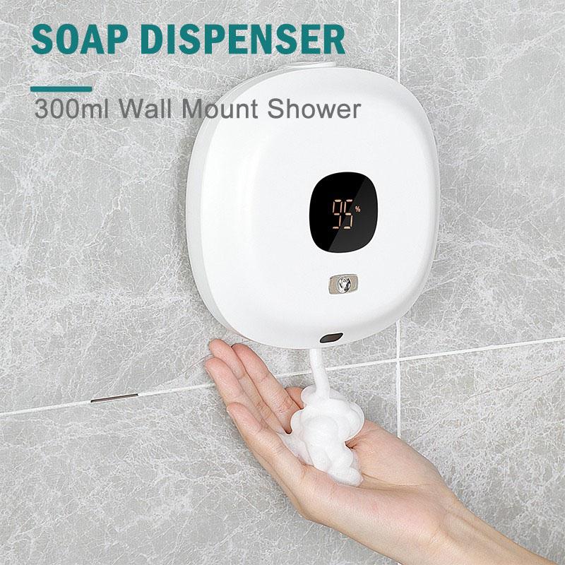 Automatic Soap Dispenser Household Wall-Mounted Foam Hand Washing Machine Bathroom Bubble Soap Dispenser