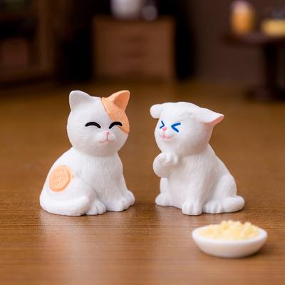 1 шт. смоляное украшение в виде кошки, фигурка котенка, миниатюрное животное, сказочный сад, кукольный домик, украшение для дома своими руками, микропейзаж, домашний декор