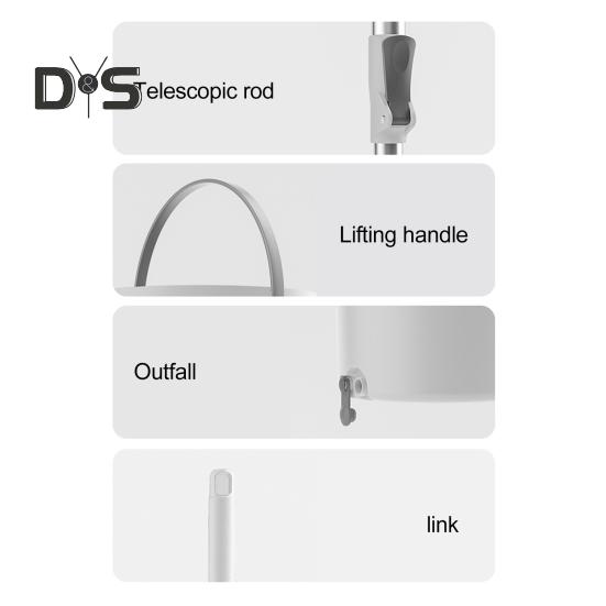 Retractable Handle Mop 360 Degree Rotating Cleaning Microfiber Wet Dry Floors Mop Bucket Set Easy Corner Cleaning Mop