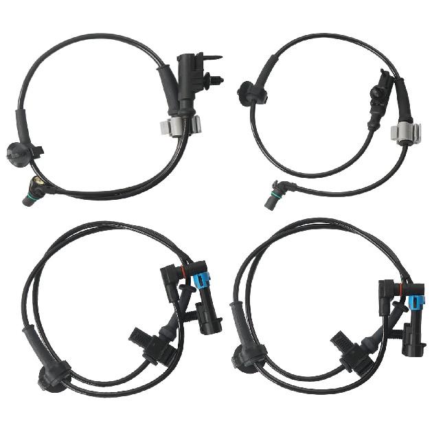 4PCS ABS Wheel Speed Sensor Front & Rear, Left & Right Compatible With 2007-2014 Chevy Silverado 1500/Avalanche/Suburban 1500/Tahoe, GMC Yukon/Yukon