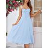 Summer Sweet Solid Sleeveless Long Dress Women Fashion Bandage Camisole Dresses Padded Boned Robe Elegant Party Vestidos
