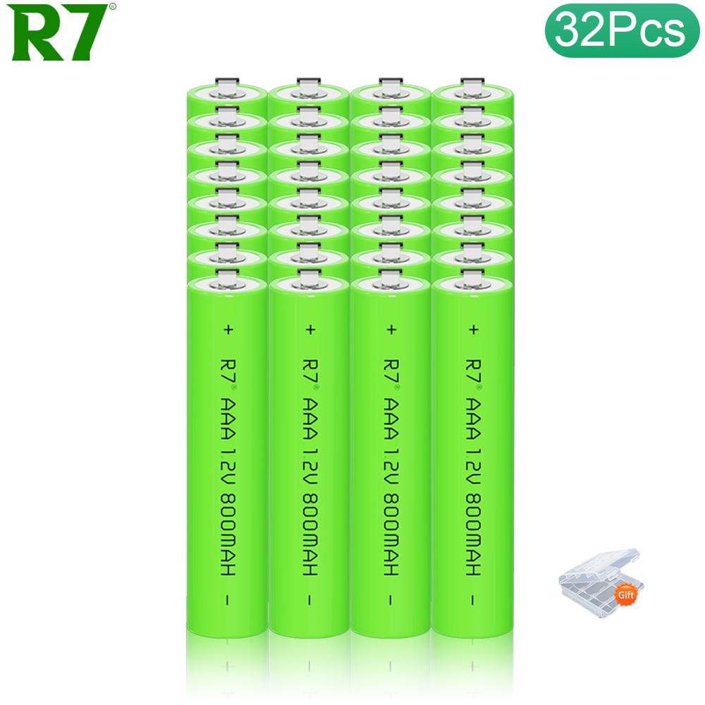 Аккумуляторная батарея R7 1,2 В AAA Ni-MH емкостью 800 мАч с приварными контактами — обеспечивает длительное питание для электробритвы, бритвы, зубной щетки