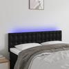 LED Headboard Black 144 x 5 x 78 88 cm Faux Leather