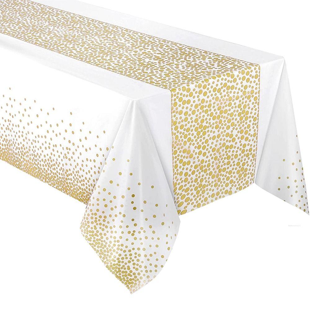 Plastic Disposable Table Decor for Party Tablecover Picnic Cloth Tablecloth Table Runner