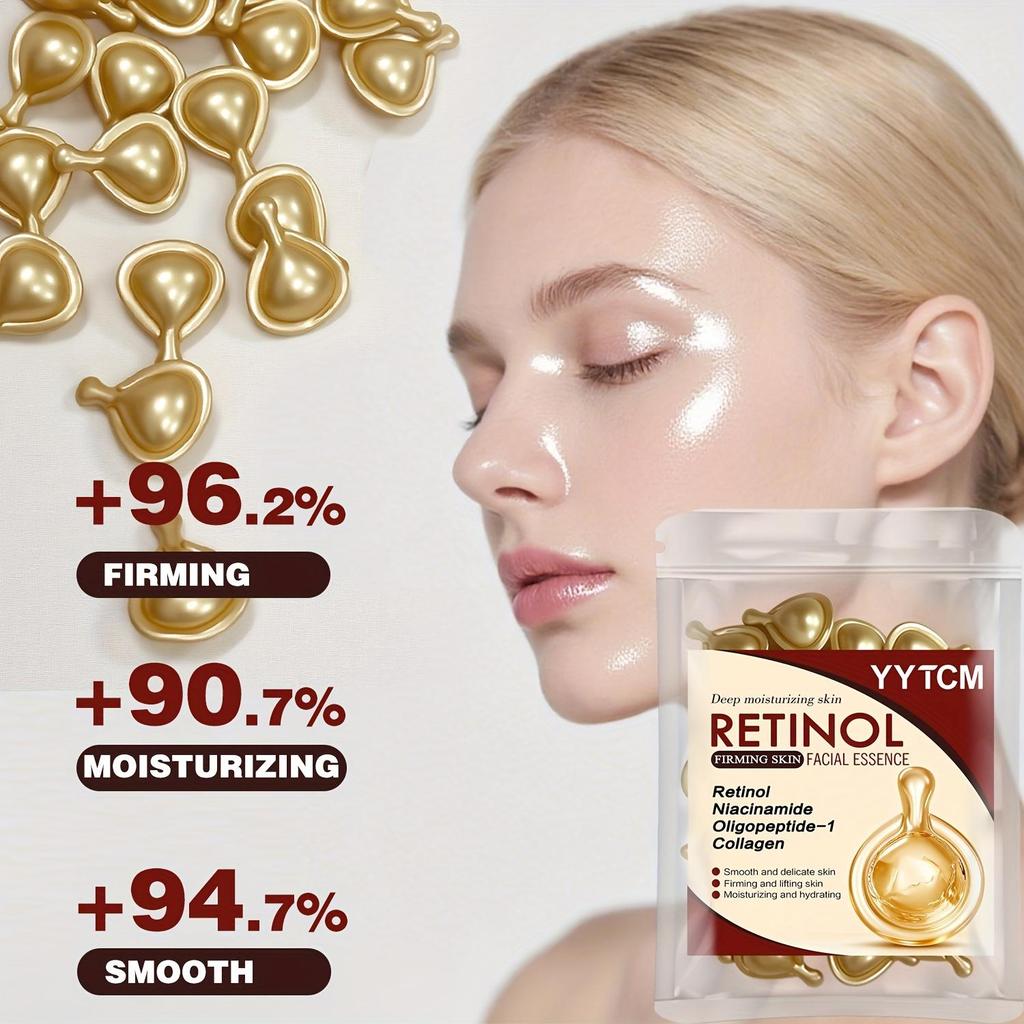 Retinol Firming Facial Moisturizing and Moisturizing essence Capsule, deep moisturizing (0.5gx30 capsules)/bag -1 bag