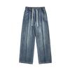 Summer New Thin Tencel Jeans Men Retro Loose Wide-leg Pants