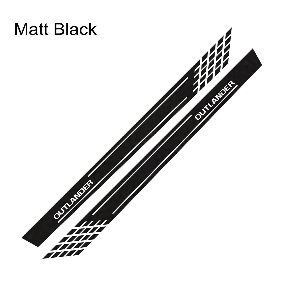 2 шт. Автостайлинг Полосы на боковые юбки дверей Виниловые наклейки Для Mitsubishi Outlander Светоотражающие Авто Декоративные Наклейки Аксессуары