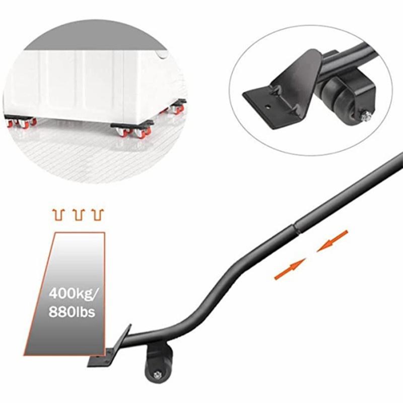 Портативный набор для перемещения мебели Инструмент для перемещения мебели Транспортировочный подъемник Колесный ролик для перемещения тяжелых вещей Ручные инструменты Набор из 6 предметов