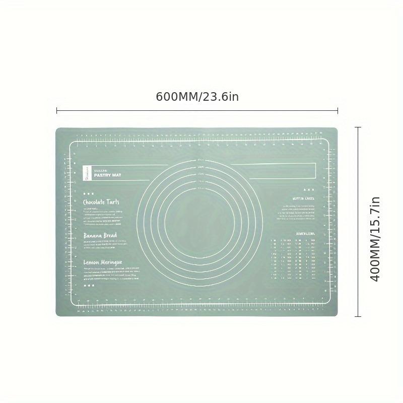 Очень большой нескользящий силиконовый коврик для замешивания и набор скалок для легкой выпечки