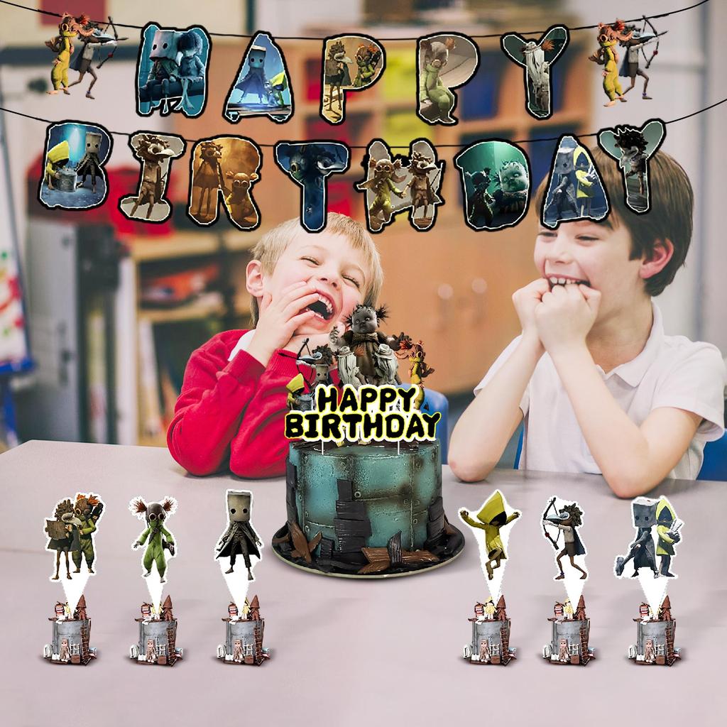 Theme Birthday Party Decoration Birthday Flag Balloons Cake