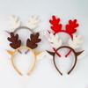 Christmas Headband Antler Decor Hair Hoop Festive Reindeer Design Headgear Women Elastic Comfortable Xmas Hair Accessories