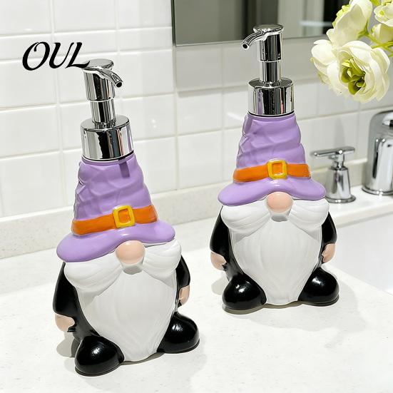 Christmas Home Decoration Elf Soap Dispenser Bottle, Cartoon Santa Claus Lotion Pump Container, Large Holiday Party Favors for Kids Capacity