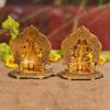 Laxmi Ganesh Set Idol Showpiece Metal Gold Plated Lakshmi Ganesha Idols for Diwali Gifts Puja (Set 5)