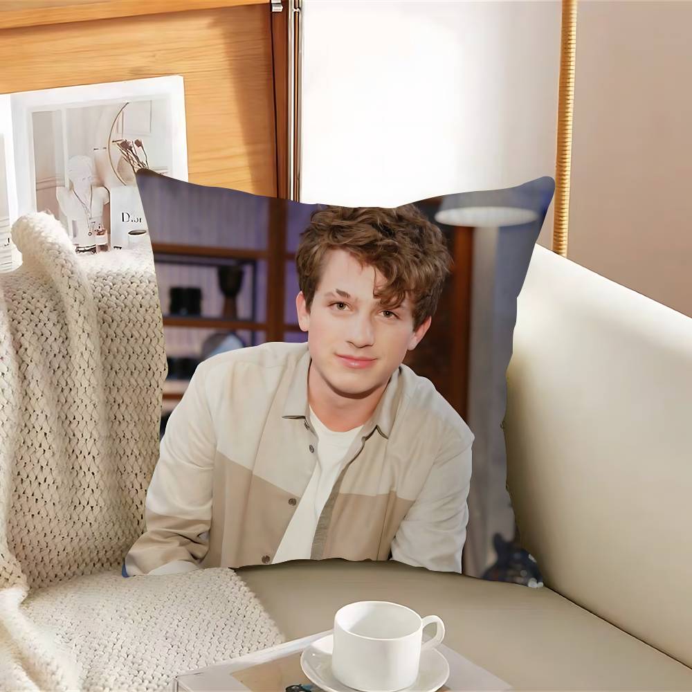 Поп-певец-C-Чарли Пут Наволочка Съемная Моющаяся Наволочка – Всесезонный Мягкий Лен