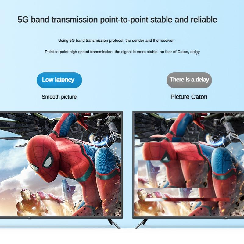 Беспроводной HDMI-передатчик и приемник 4K Enterprise HDMI-удлинитель 50 м 1TX и 1RX Адаптер для отображения Трансляция видео и аудио с ПК на ТВ