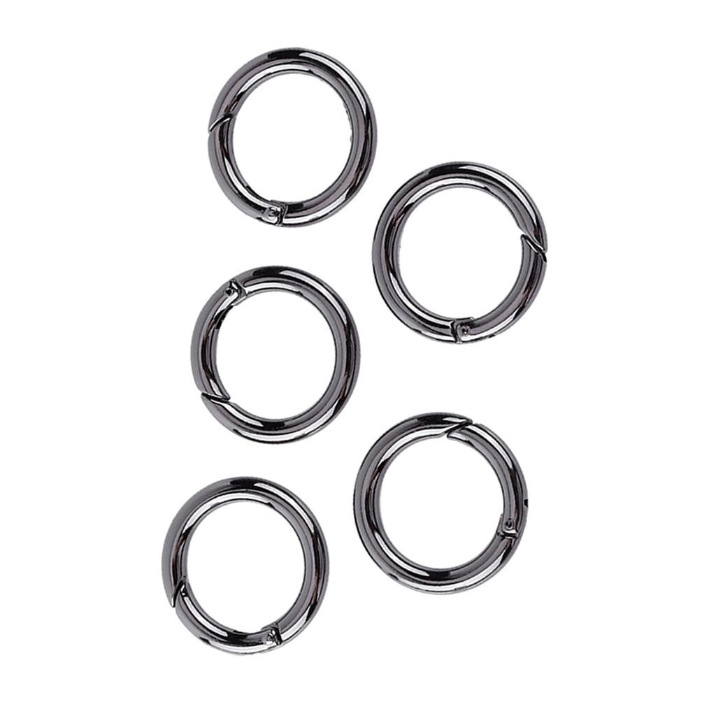 5PCS Zinc Alloy Carabiner Snap Hook Keychain with Spring Clip Design for Backpack Handbag Keyring Lightweight High Strength