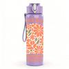1PC Motherhood Floral Text 750ml Color Plastic Sports Water Bottle Leakproof Flip Straw Lid Suitable for Sports Office Home Use