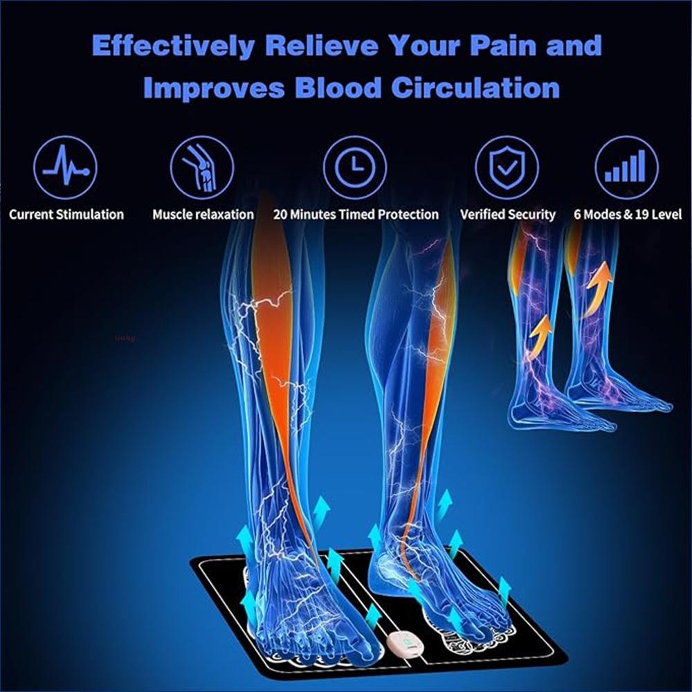 EMS Foot Stimulator Pad – Electric Foot Massager Mat for Plantar Pain Relief, Circulation & Relaxation
