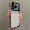 Гальванический противоударный чехол подходит для Apple 17promax, чехол для мобильного телефона iphone16/15/14pro, прозрачный чехол с продвинутым дизайном